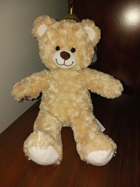 Build-A-Bear Cream Plush Teddy Curly Fur Bear